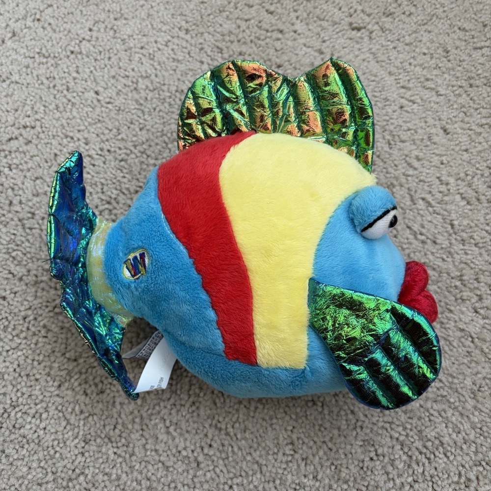 Webkinz Pucker Fish Plush Ganz HM438 Stuffed Animal Blue Yellow Red No Code